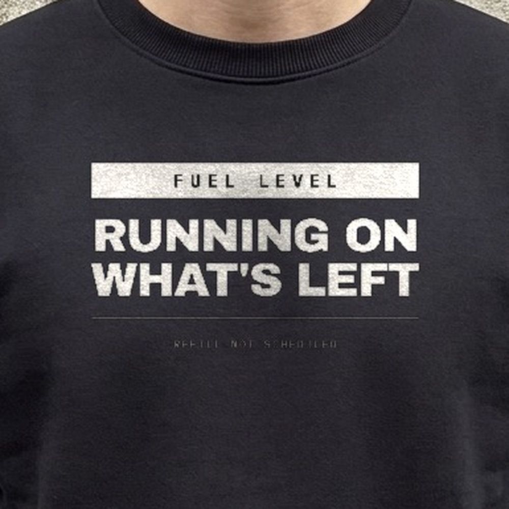 Running On What's Left — print detail